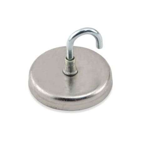 Master Magnetics Master Magnetics Neodymium Magnetic Hook NA012500N - 40 Lbs. Pull Nickel - Chrome Plating - Pkg Qty 25 NA012500N